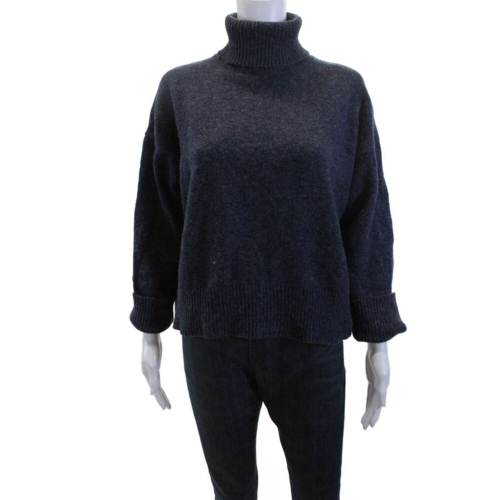 Mod Ref Unisex Dark Blue Turtleneck Pullover Sweater Size S